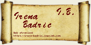 Irena Badrić vizit kartica